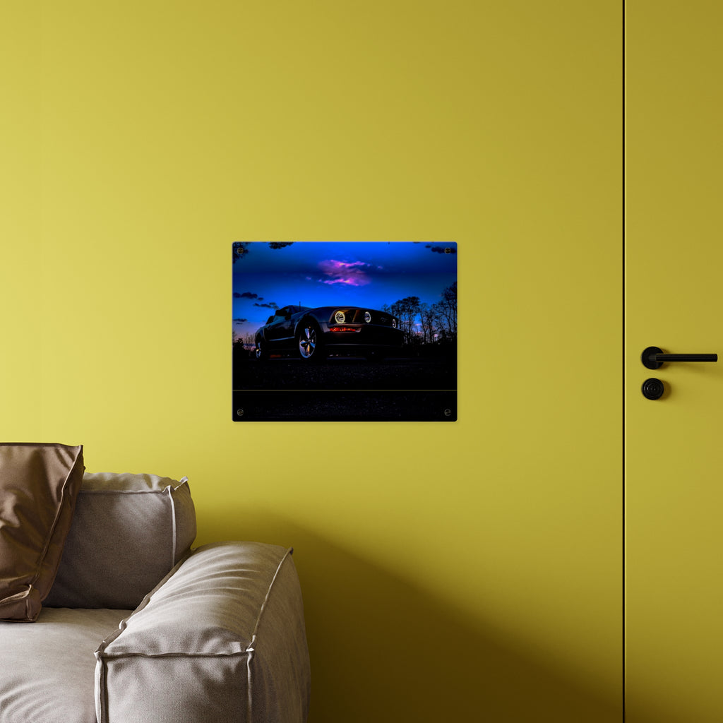 Mustang Night Acrylic Wall Art Panel — Photo