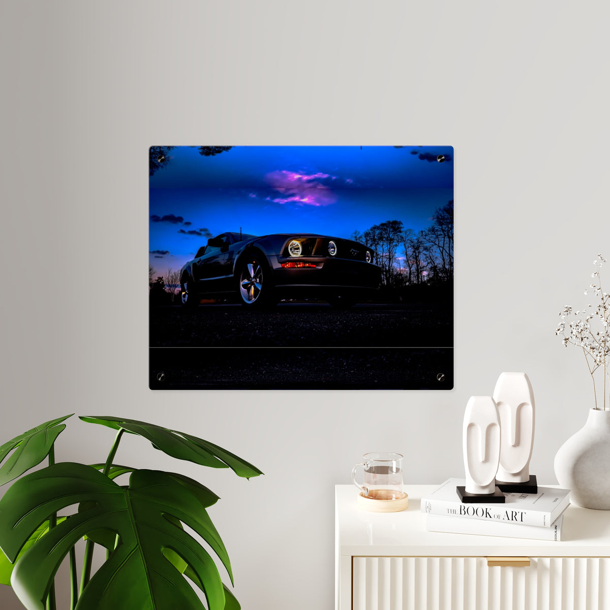 Mustang Night Acrylic Wall Art Panel — Photo