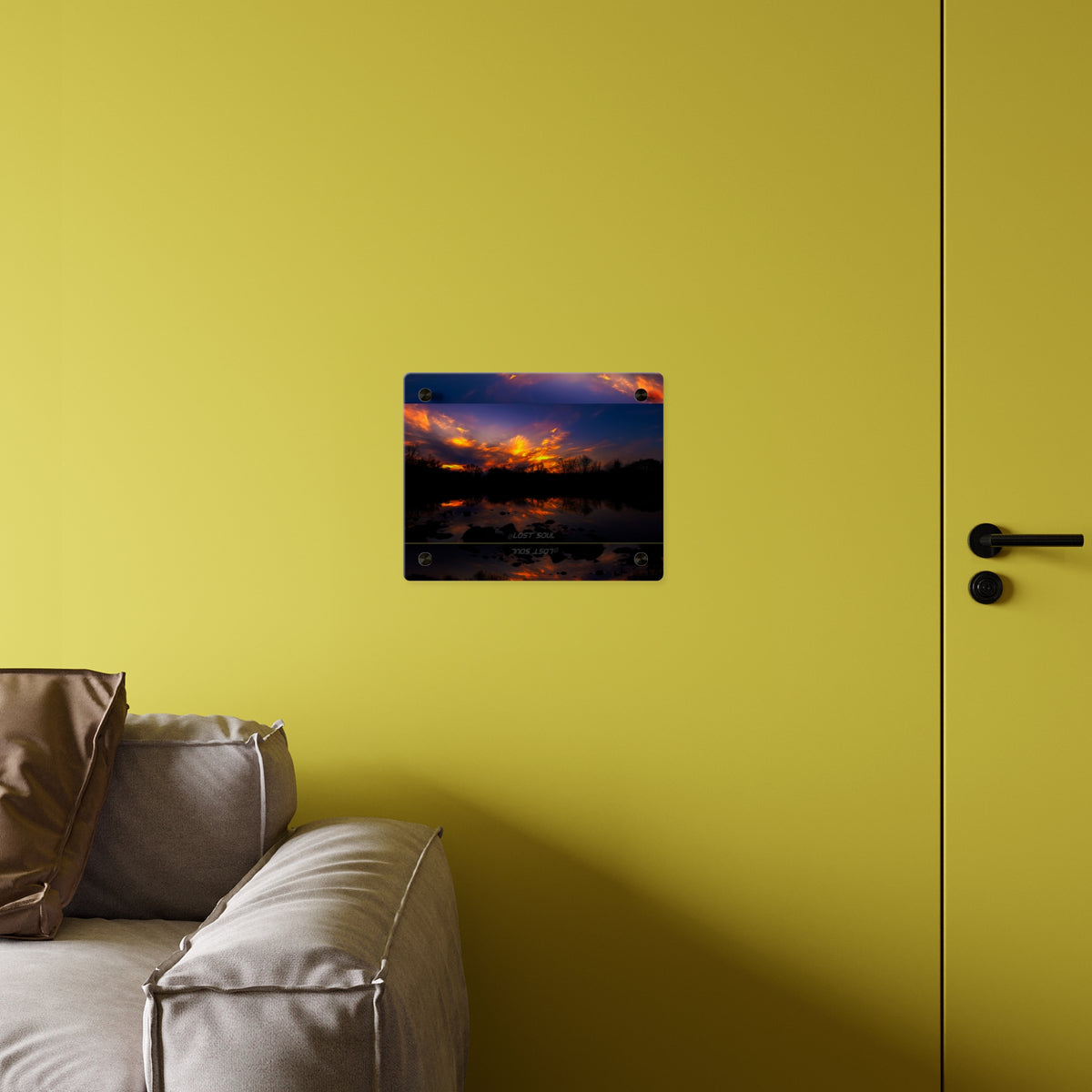 Sunset Lake Acrylic Wall Art Panel – Lost Soul Inspirational Decor