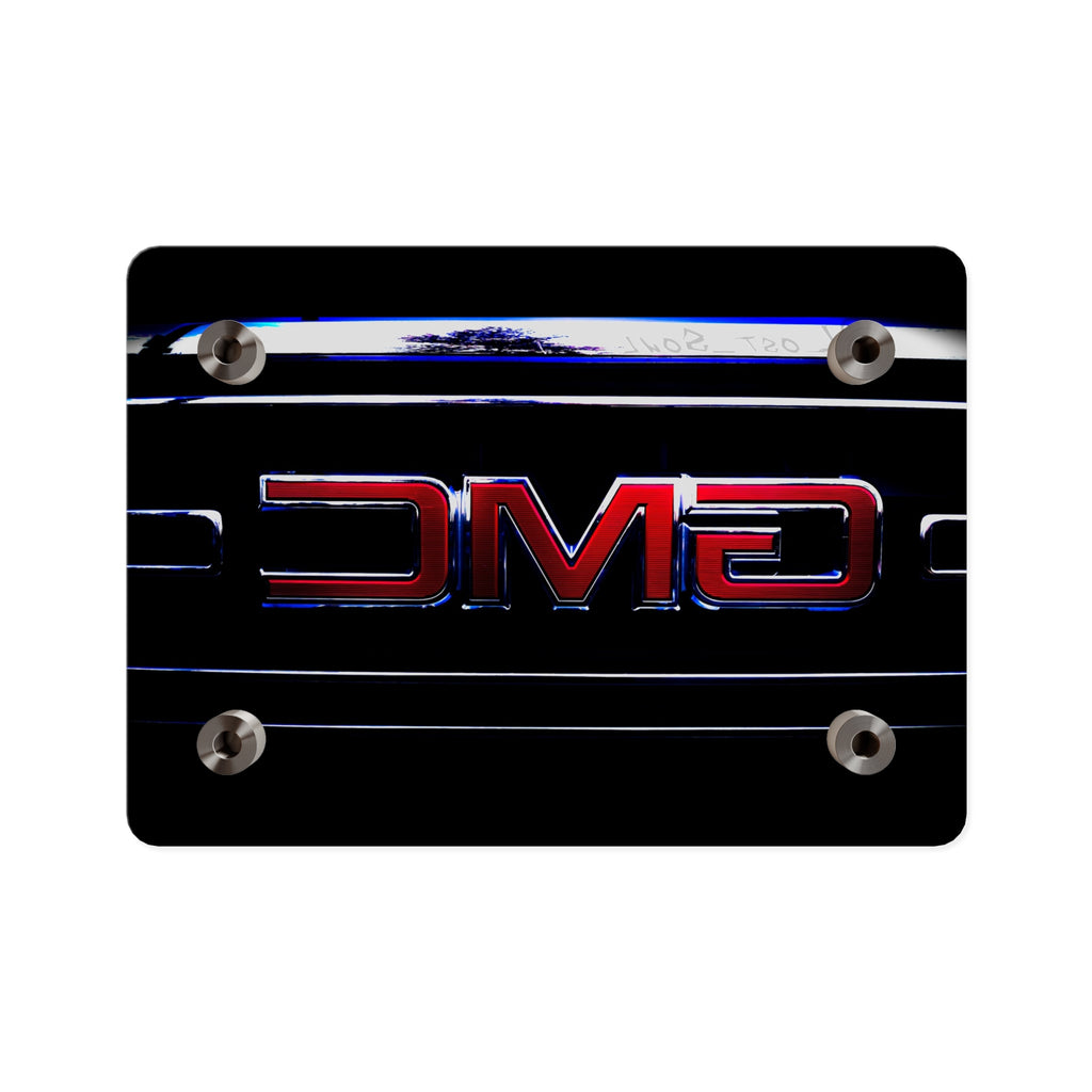 GMC Emblem Acrylic Wall Art Panel — Glossy Automotive Logo Decor