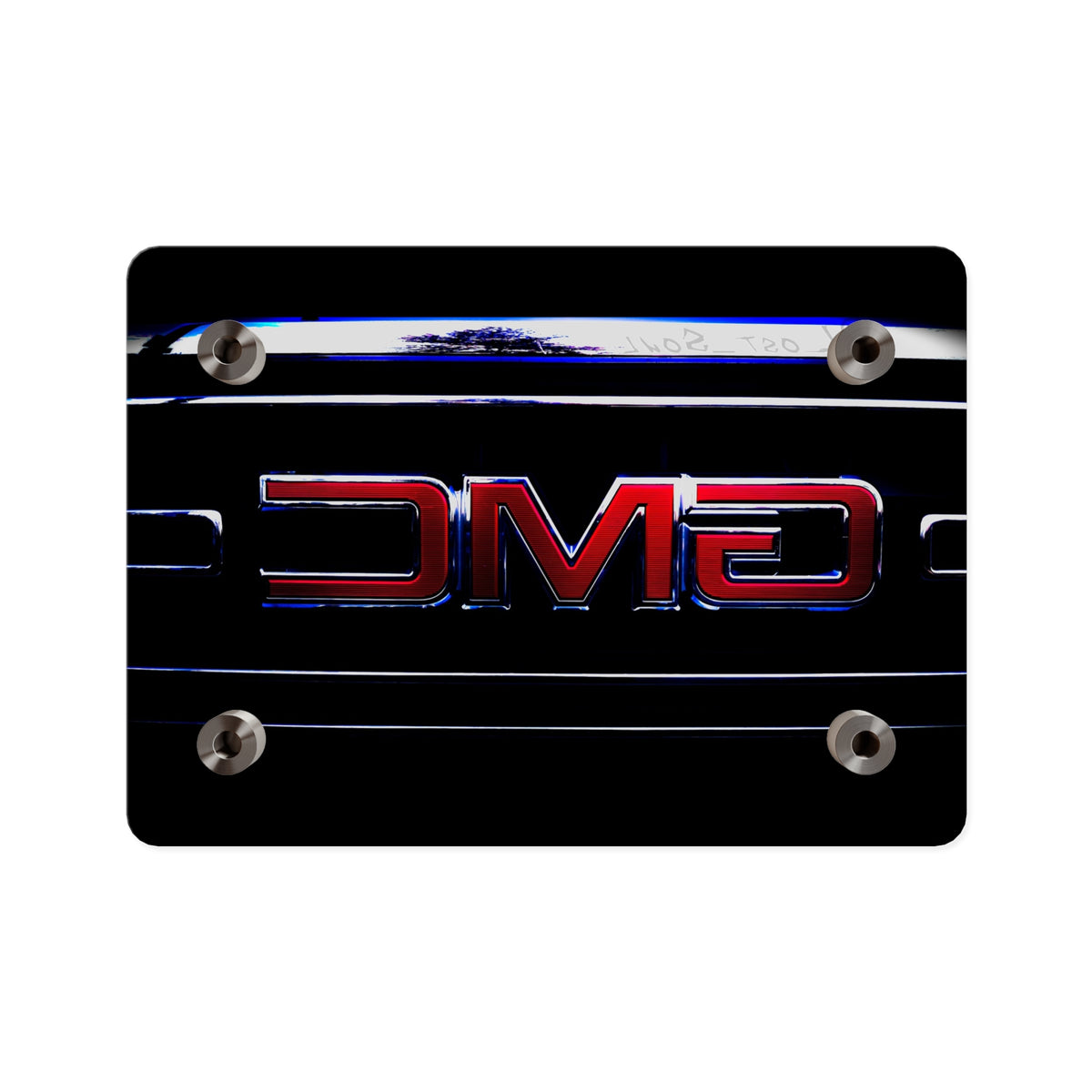 GMC Emblem Acrylic Wall Art Panel — Glossy Automotive Logo Decor