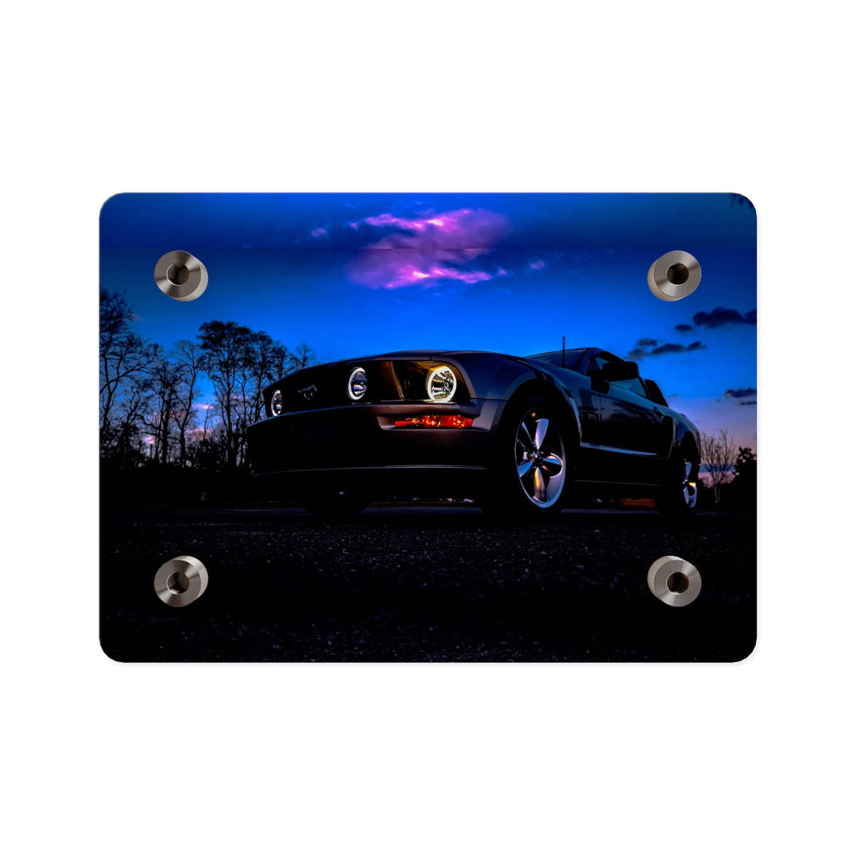 Mustang Night Acrylic Wall Art Panel — Photo