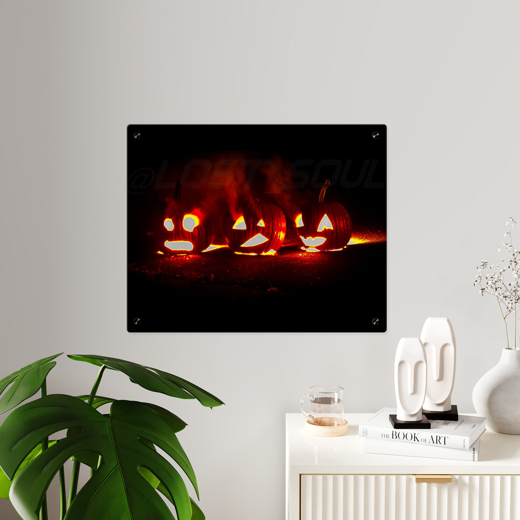 Halloween Jack-O’-Lantern Acrylic Wall Art Panel