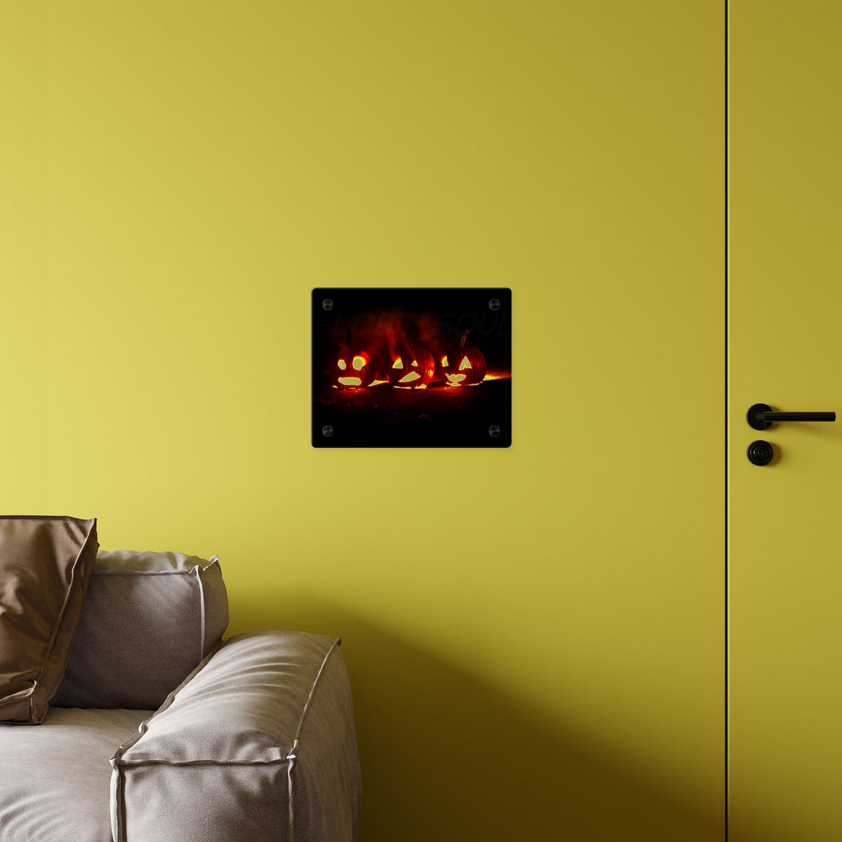 Halloween Jack-O’-Lantern Acrylic Wall Art Panel