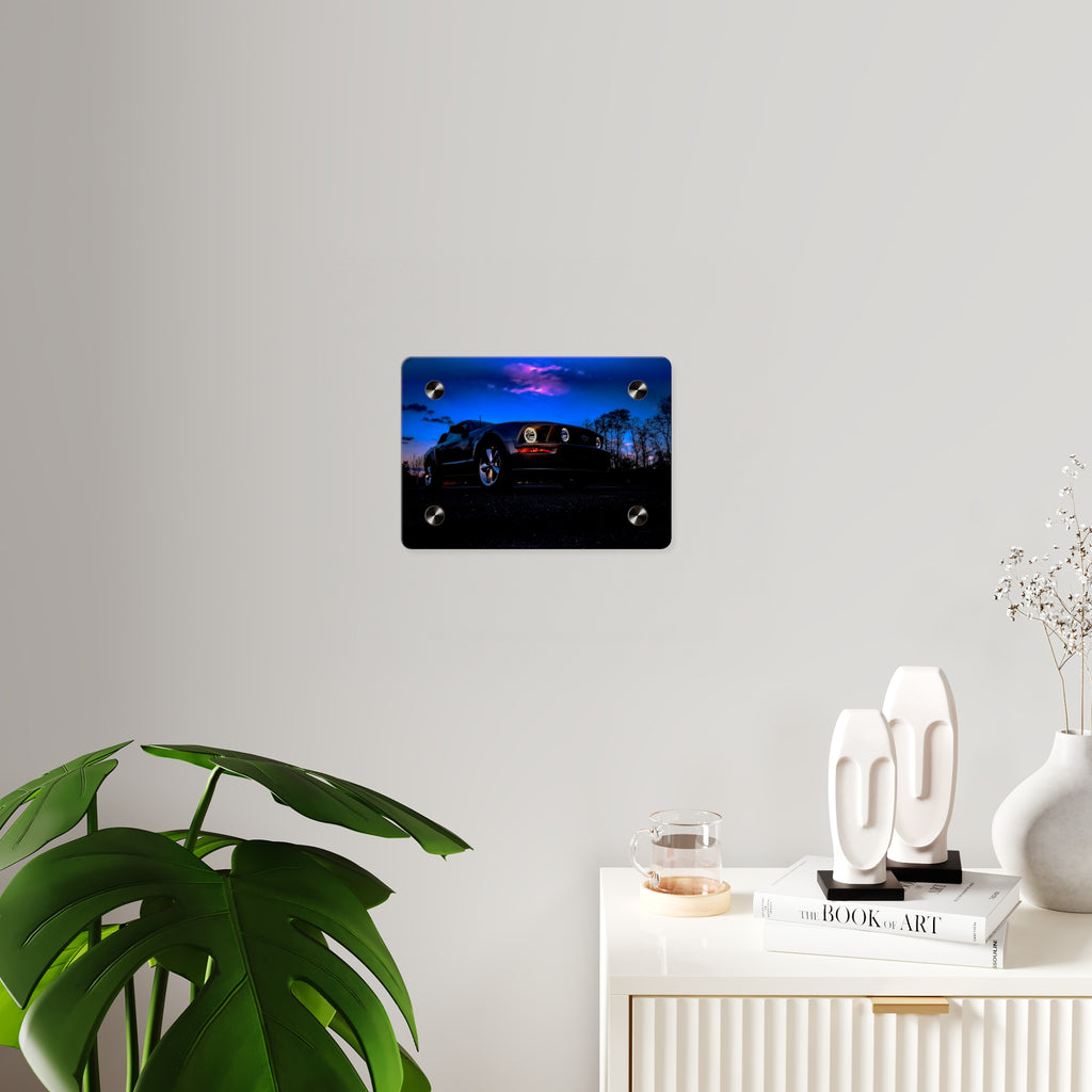 Mustang Night Acrylic Wall Art Panel — Photo