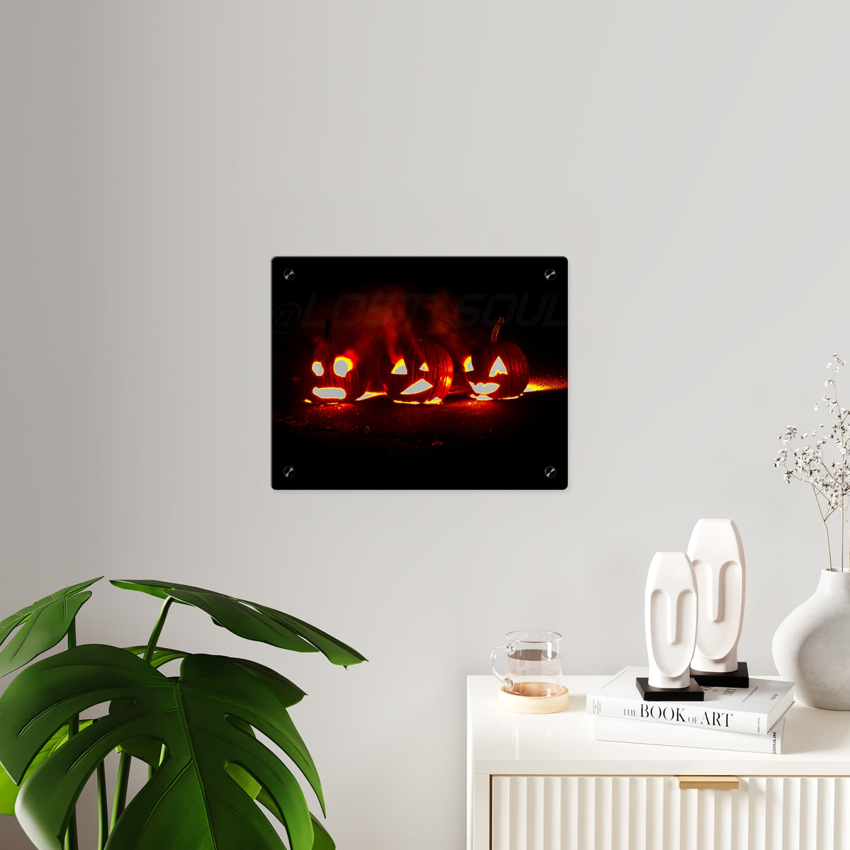 Halloween Jack-O’-Lantern Acrylic Wall Art Panel