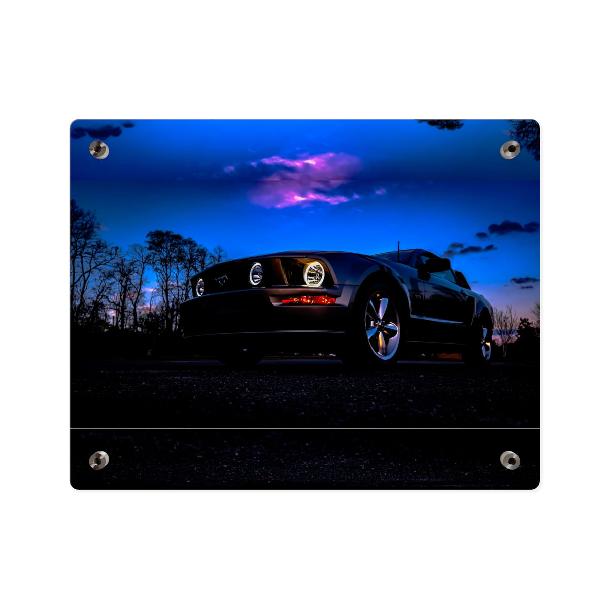 Mustang Night Acrylic Wall Art Panel — Photo