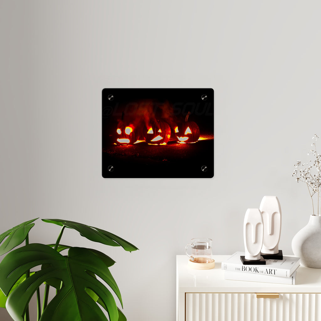 Halloween Jack-O’-Lantern Acrylic Wall Art Panel