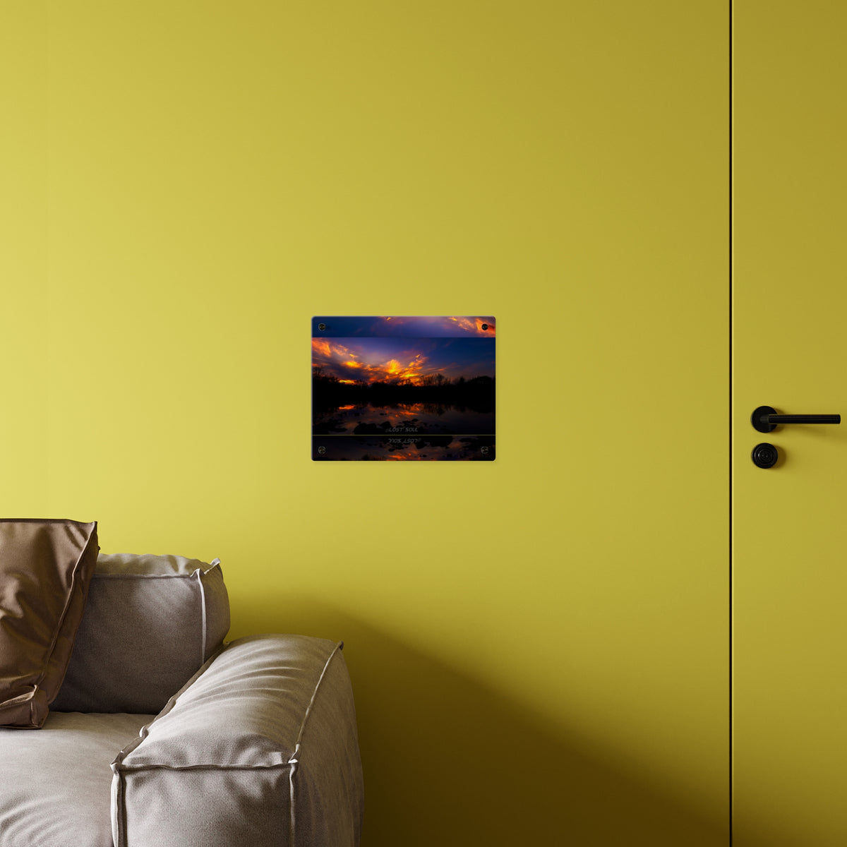 Sunset Lake Acrylic Wall Art Panel – Lost Soul Inspirational Decor