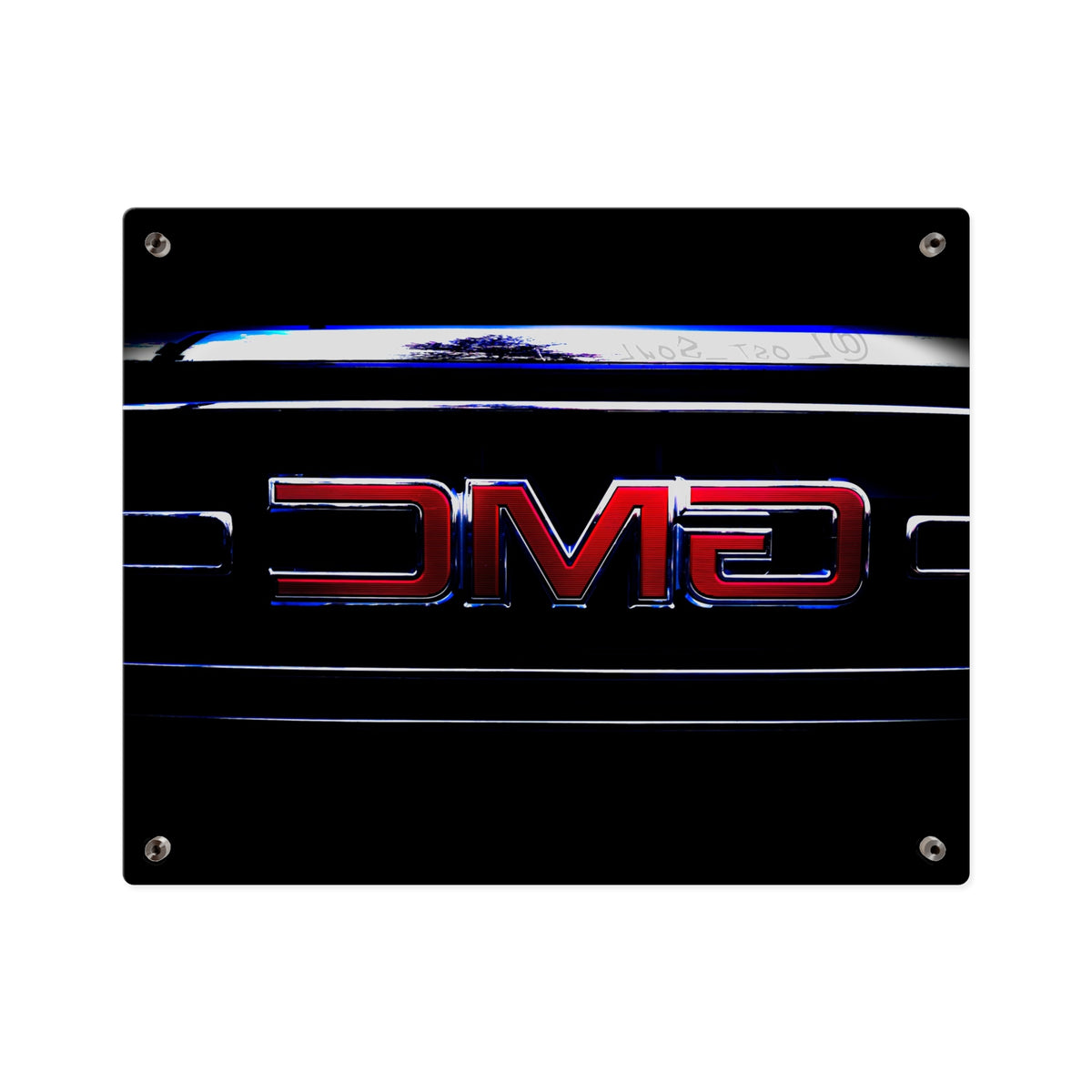 GMC Emblem Acrylic Wall Art Panel — Glossy Automotive Logo Decor