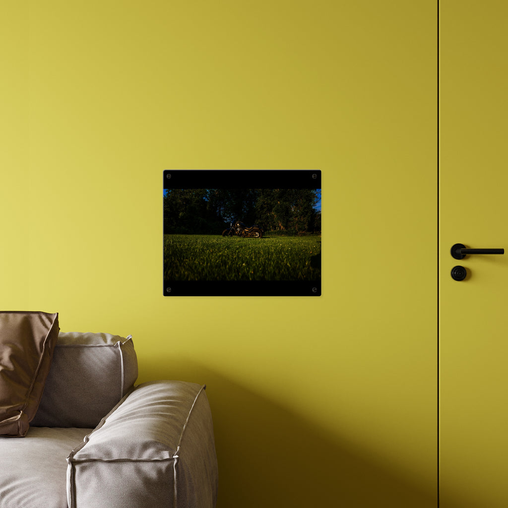 Motorcycle in Nature Acrylic Wall Art Panel