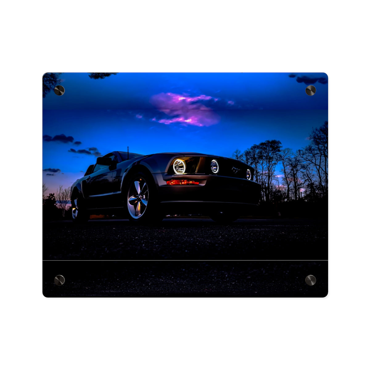 Mustang Night Acrylic Wall Art Panel — Photo