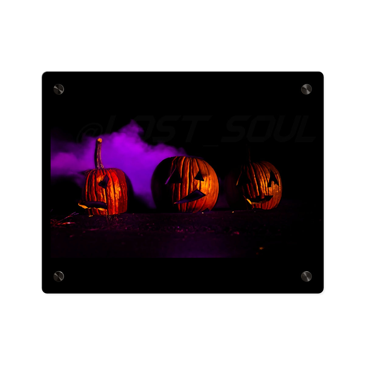 Halloween Jack-o'-Lantern Acrylic Wall Art Panel — Spooky Pumpkin Night Décor