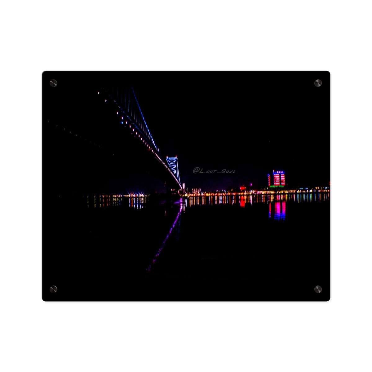 Acrylic Wall Art Panel – Ben Franklin Bridge (Philly Side) Type 1