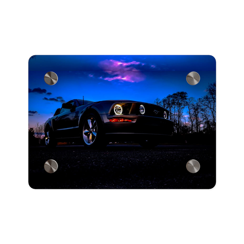 Mustang Night Acrylic Wall Art Panel — Photo