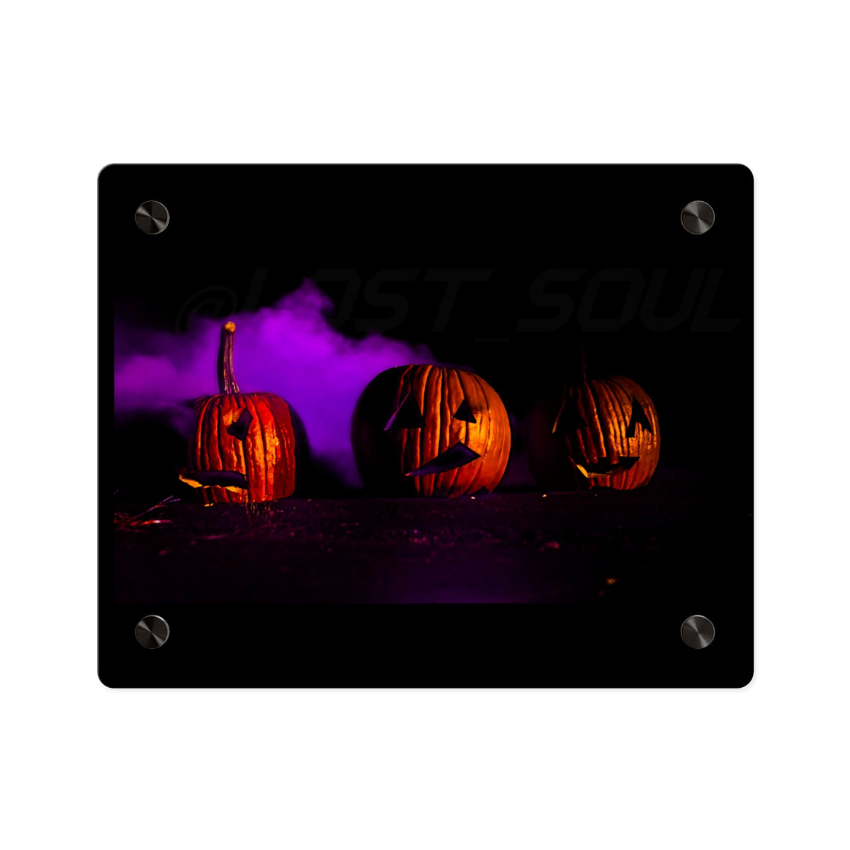 Halloween Jack-o'-Lantern Acrylic Wall Art Panel — Spooky Pumpkin Night Décor