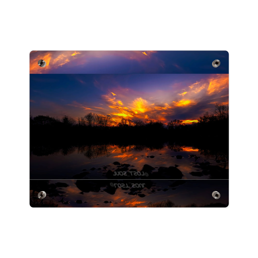 Sunset Lake Acrylic Wall Art Panel – Lost Soul Inspirational Decor