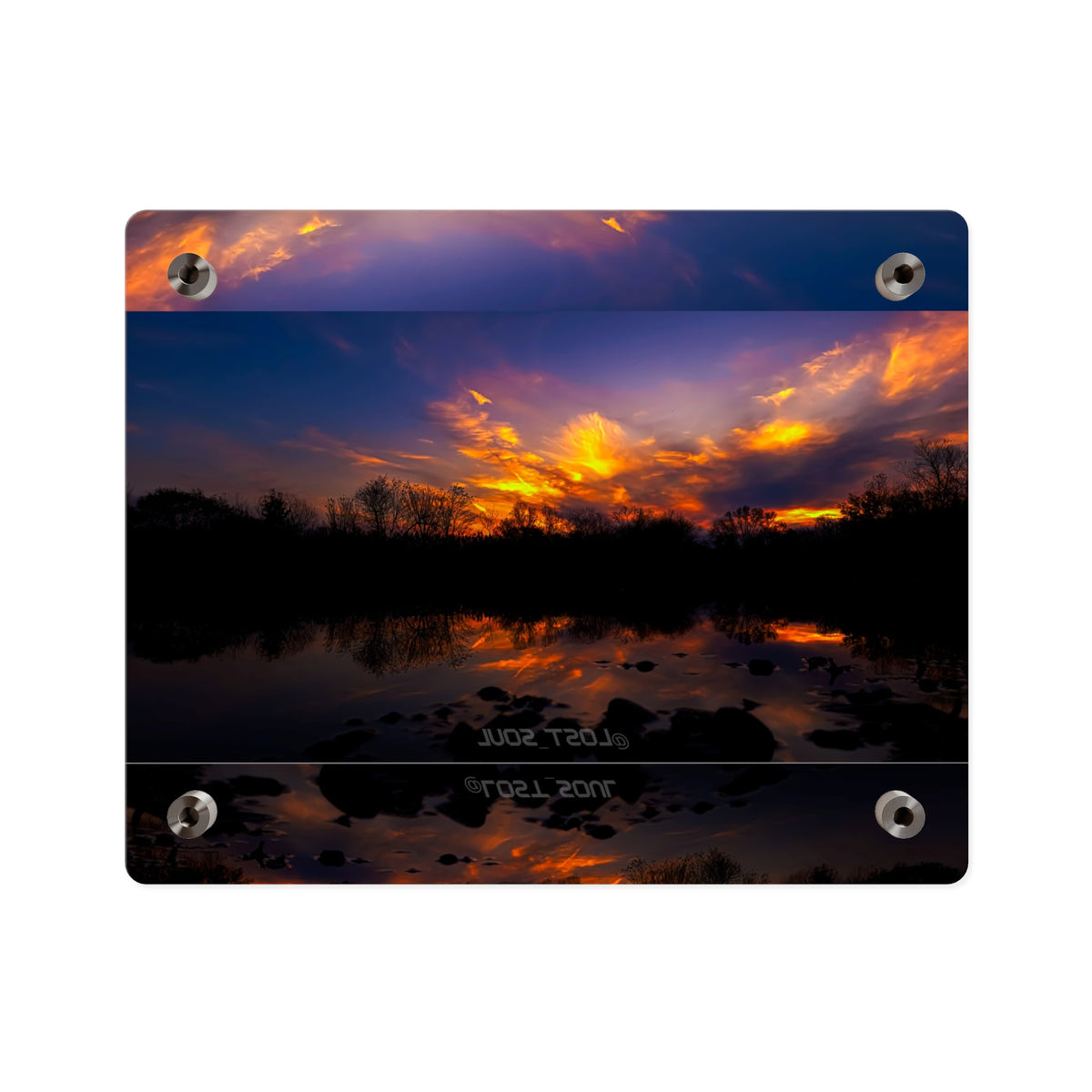 Sunset Lake Acrylic Wall Art Panel – Lost Soul Inspirational Decor