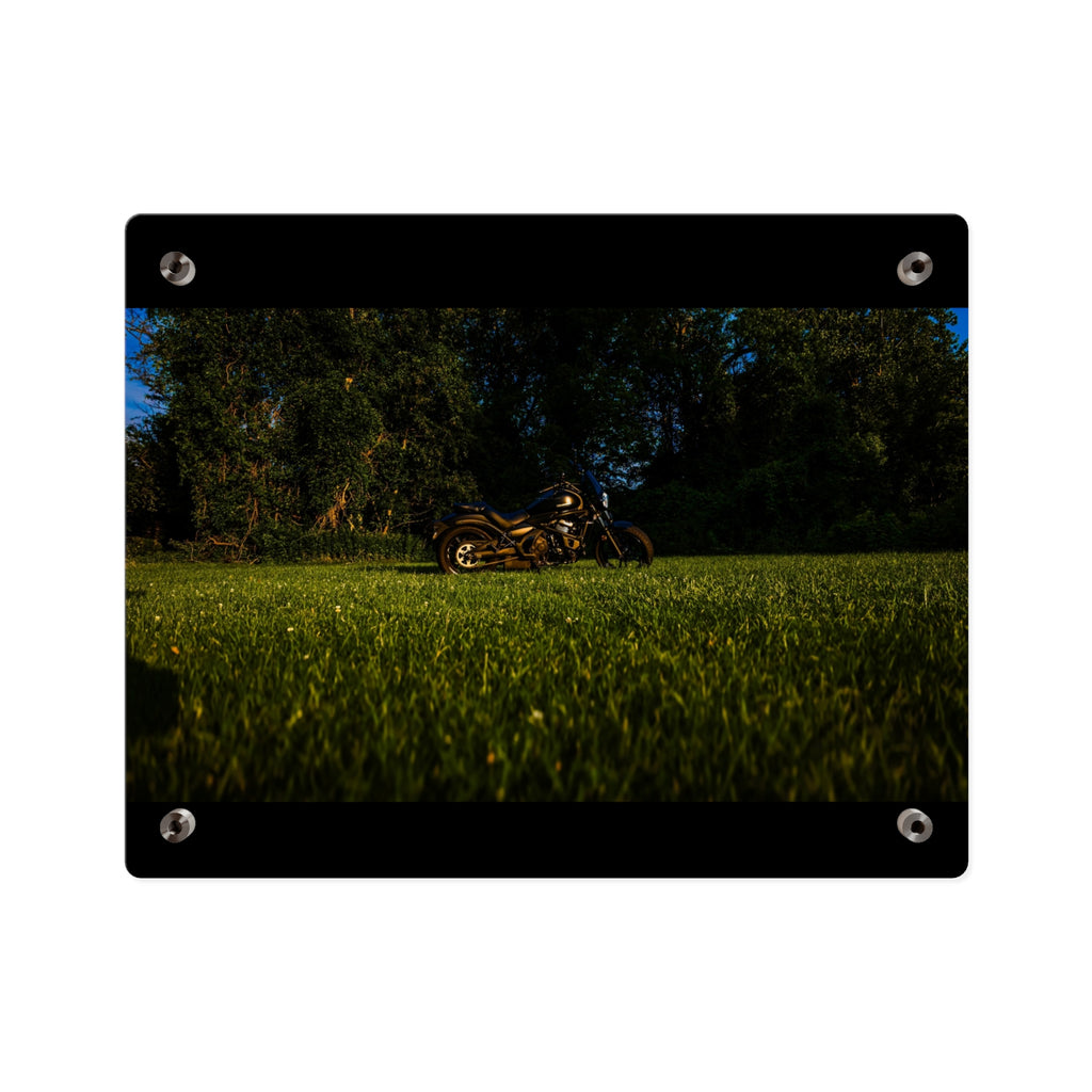 Motorcycle in Nature Acrylic Wall Art Panel