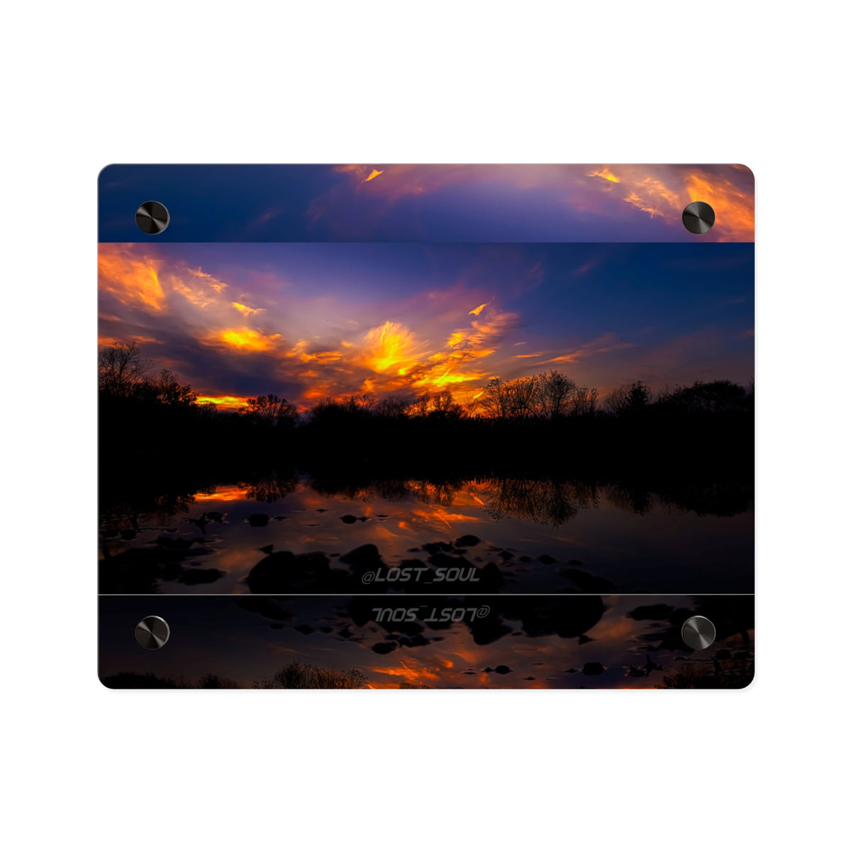 Sunset Lake Acrylic Wall Art Panel – Lost Soul Inspirational Decor