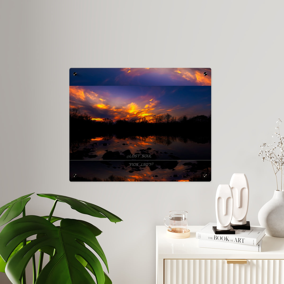 Sunset Lake Acrylic Wall Art Panel – Lost Soul Inspirational Decor