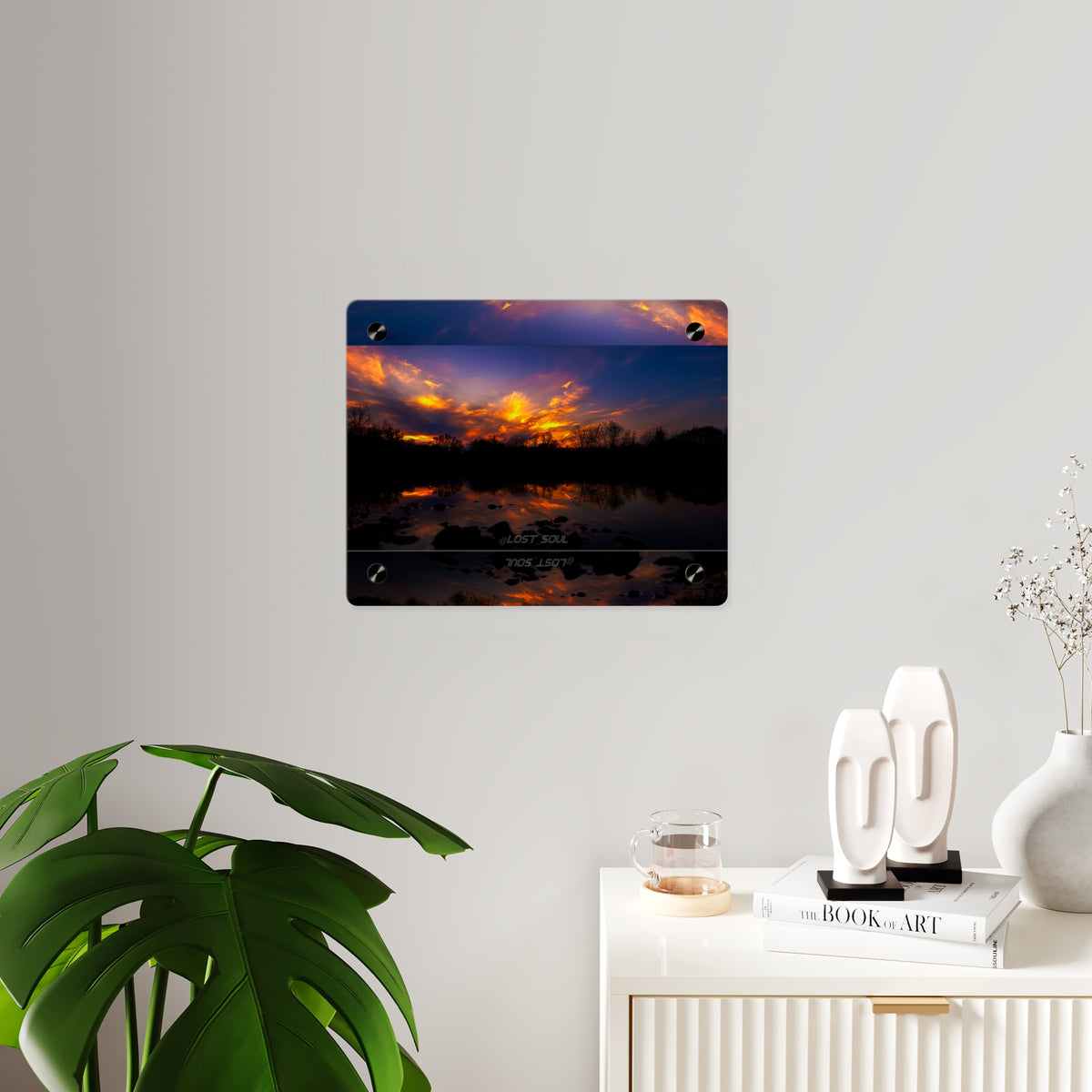 Sunset Lake Acrylic Wall Art Panel – Lost Soul Inspirational Decor