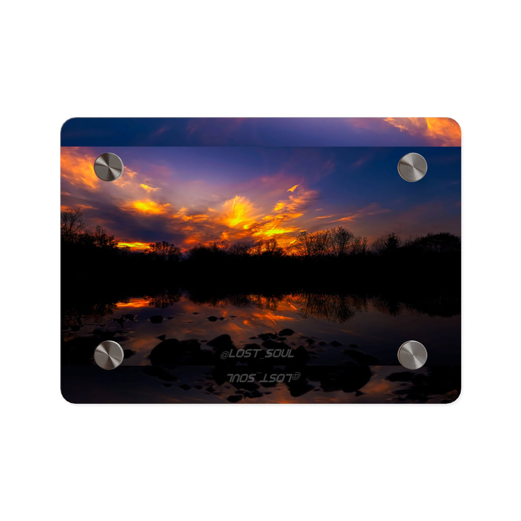 Sunset Lake Acrylic Wall Art Panel – Lost Soul Inspirational Decor