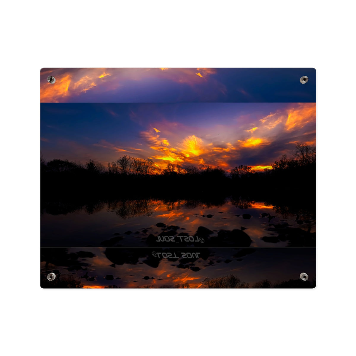 Sunset Lake Acrylic Wall Art Panel – Lost Soul Inspirational Decor