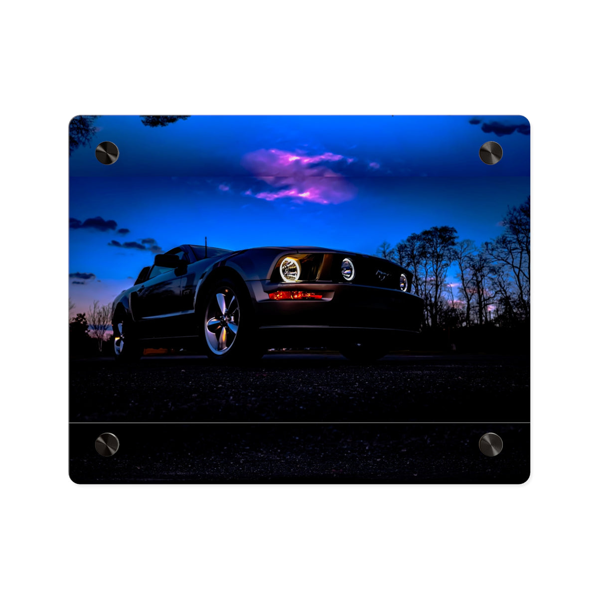 Mustang Night Acrylic Wall Art Panel — Photo