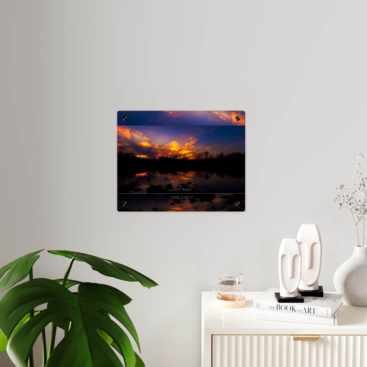 Sunset Lake Acrylic Wall Art Panel – Lost Soul Inspirational Decor