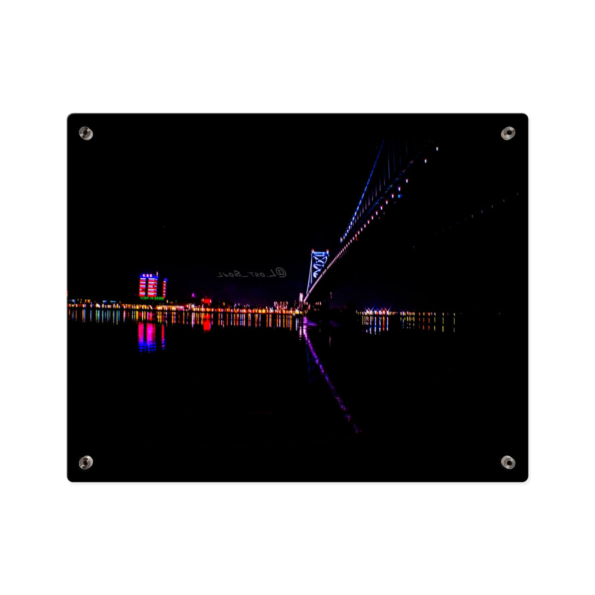 Acrylic Wall Art Panel – Ben Franklin Bridge (Philly Side) Type 1