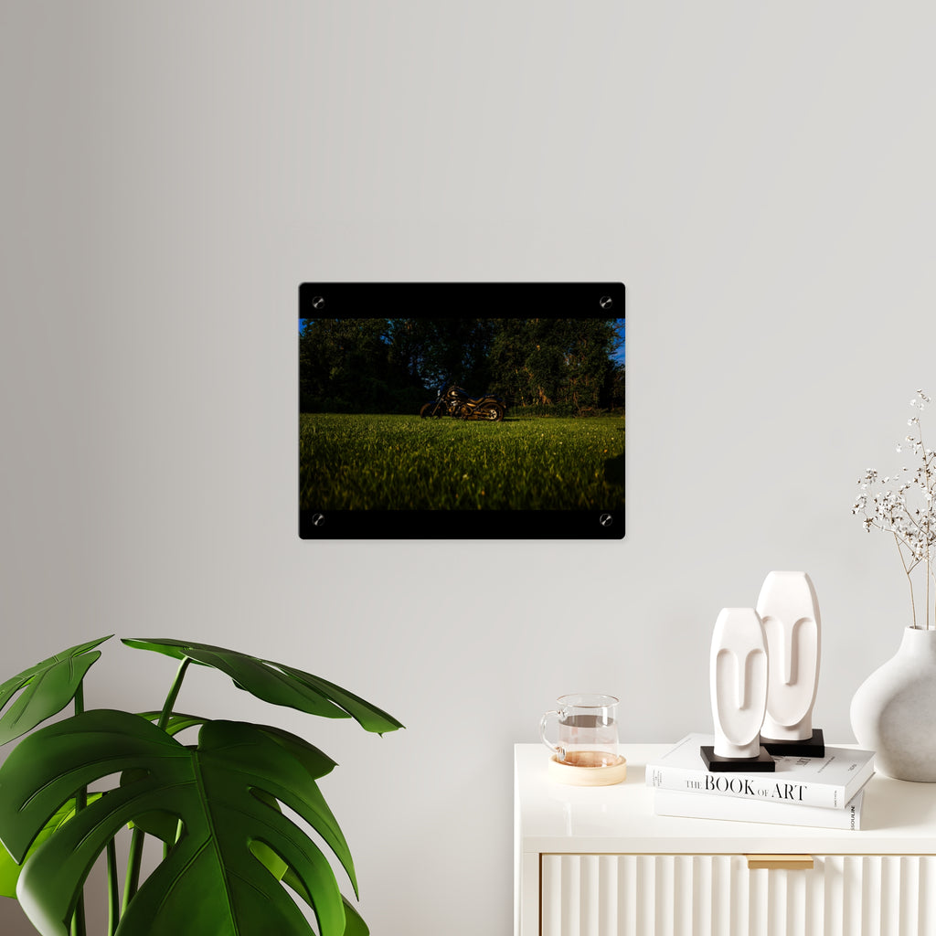 Motorcycle in Nature Acrylic Wall Art Panel