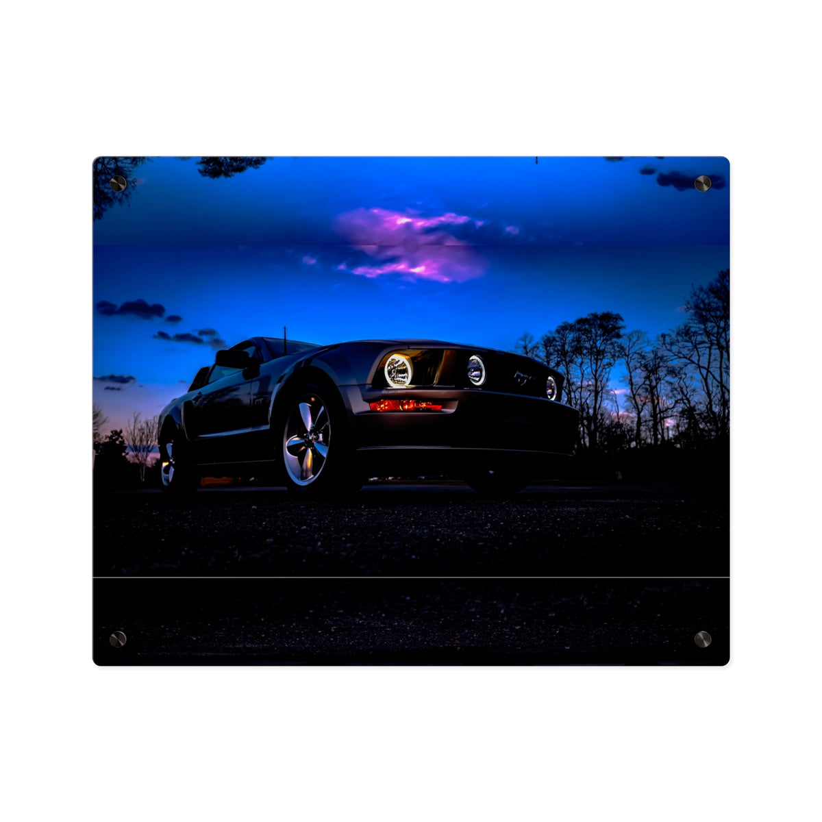 Mustang Night Acrylic Wall Art Panel — Photo