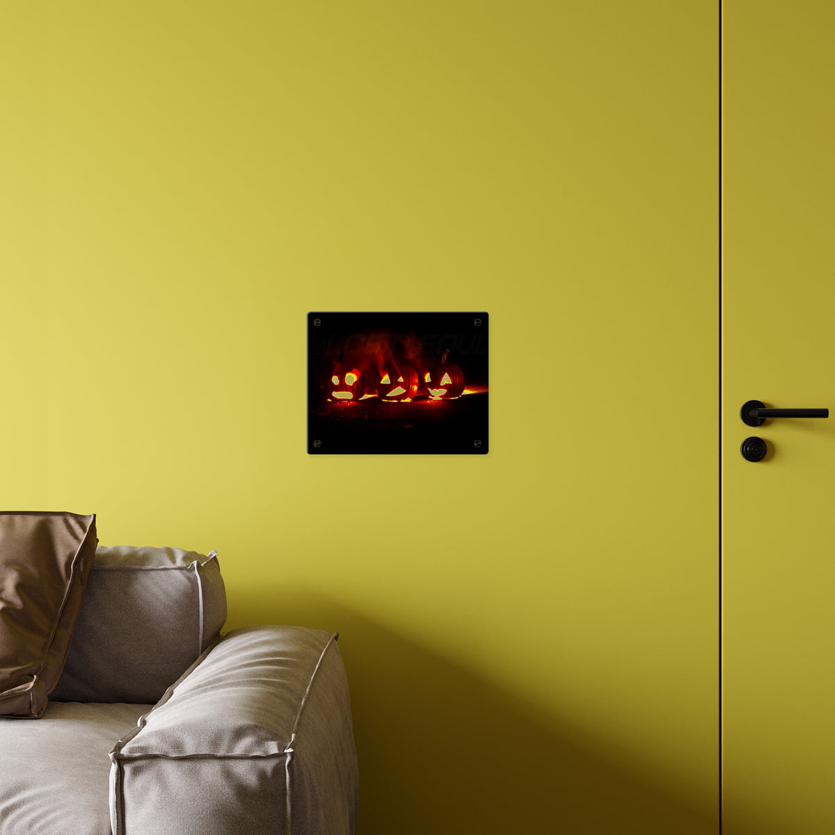 Halloween Jack-O’-Lantern Acrylic Wall Art Panel