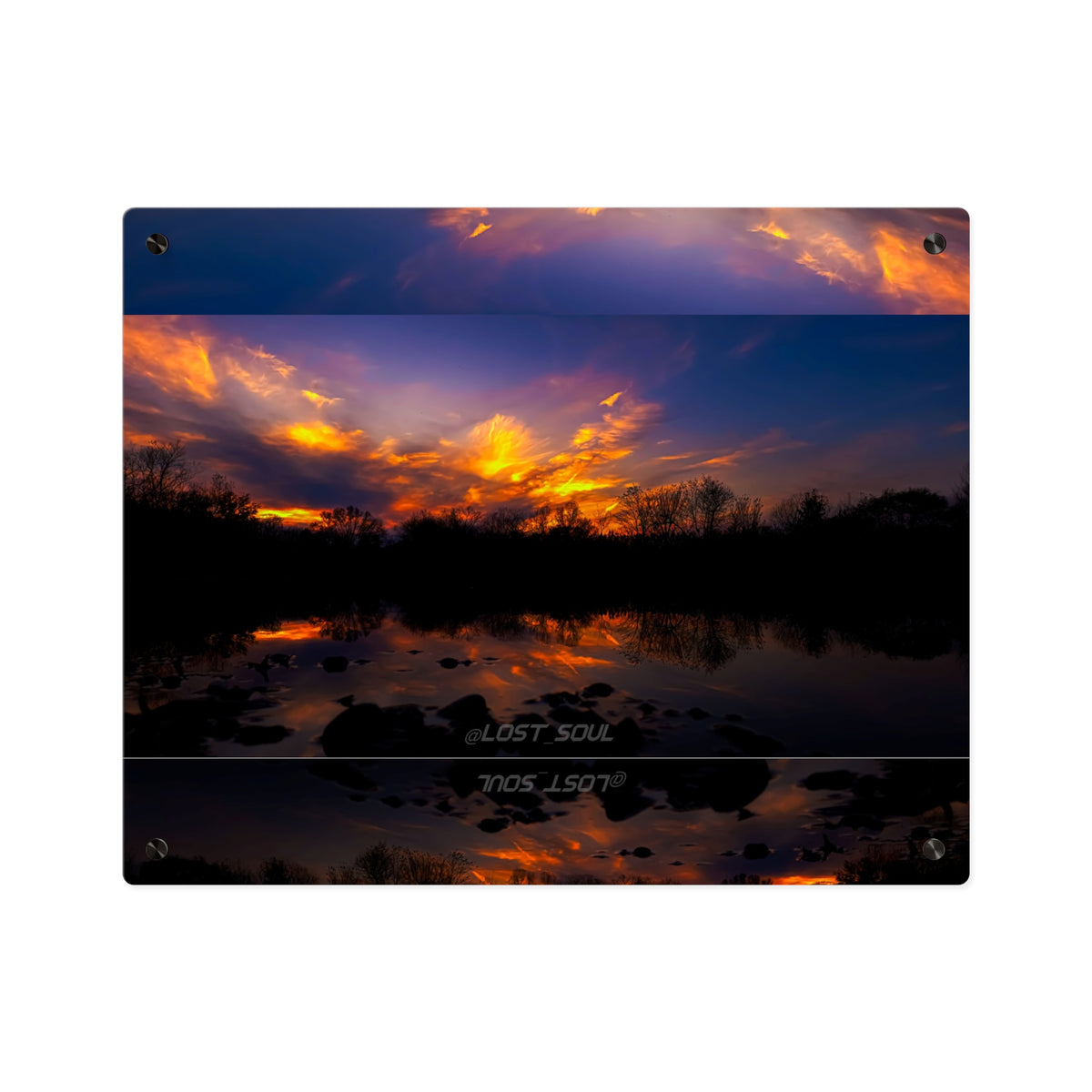 Sunset Lake Acrylic Wall Art Panel – Lost Soul Inspirational Decor